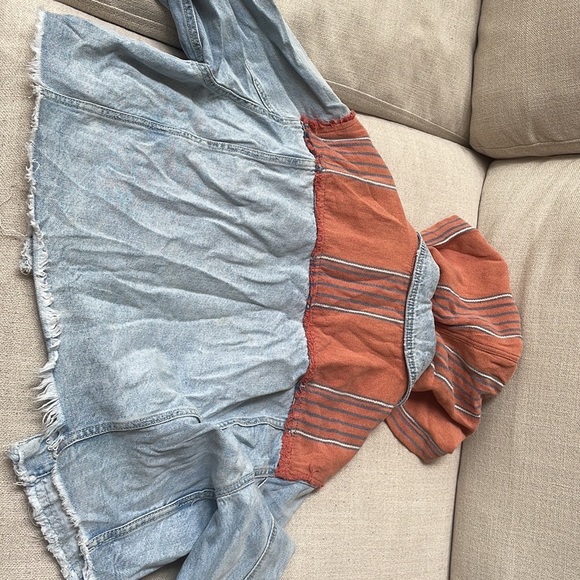 Cropped Jean Jacket with hoodie by Free People - Picture 11 of 11